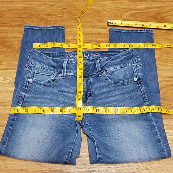 AMERICAN EAGLE 4x23 VINT ARTIST CROP SUPER STRETCH REGULAR STANDARD GIRLS JEANS - Picture 5 of 8